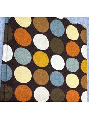 1/4 yard x 44" Cotton Fabric Polka Dot Pattern Multi-Color Brown Orange Yellow B